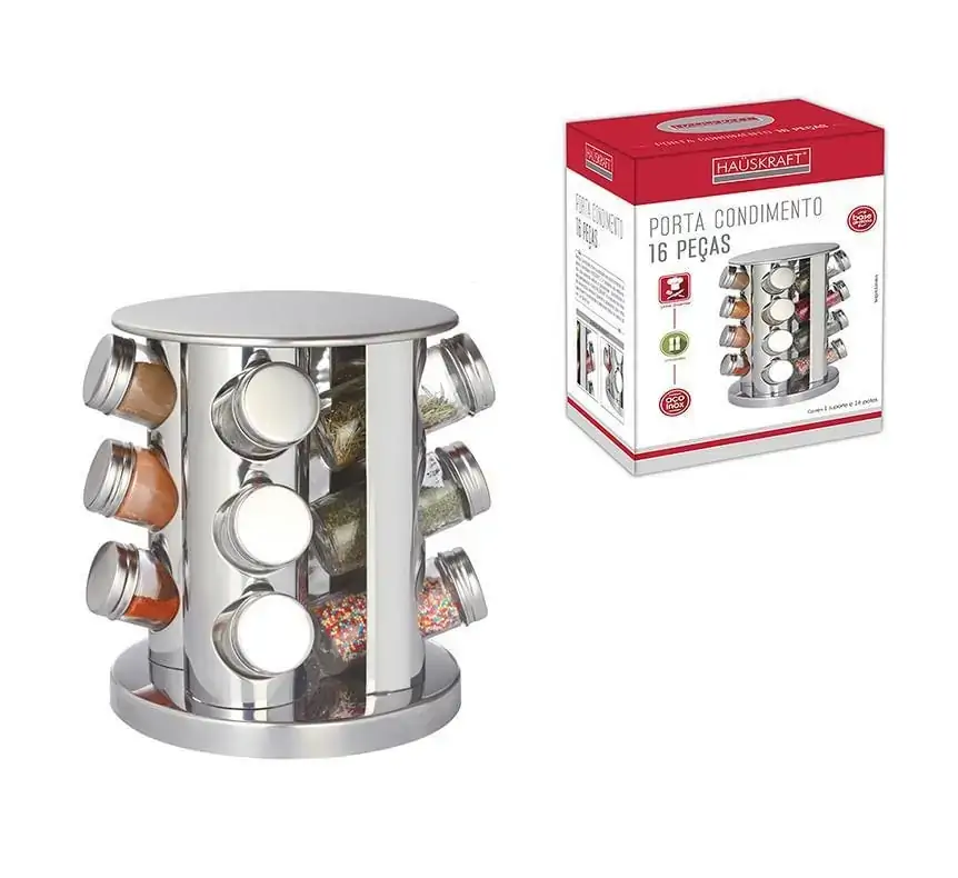 Porta-Condimento Inox 12 Peças Hauskraft
