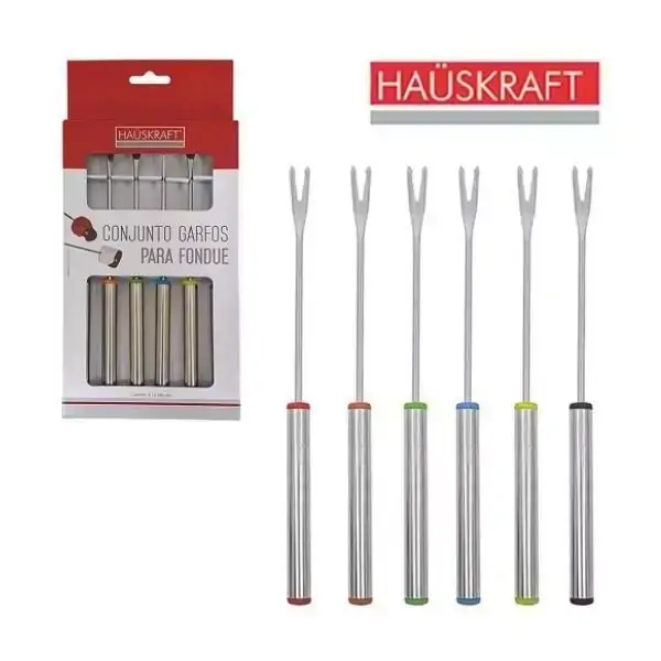 Conjunto de Garfos para Fondue AÇO INOX 6 Peças Hauskraft CJGA-006