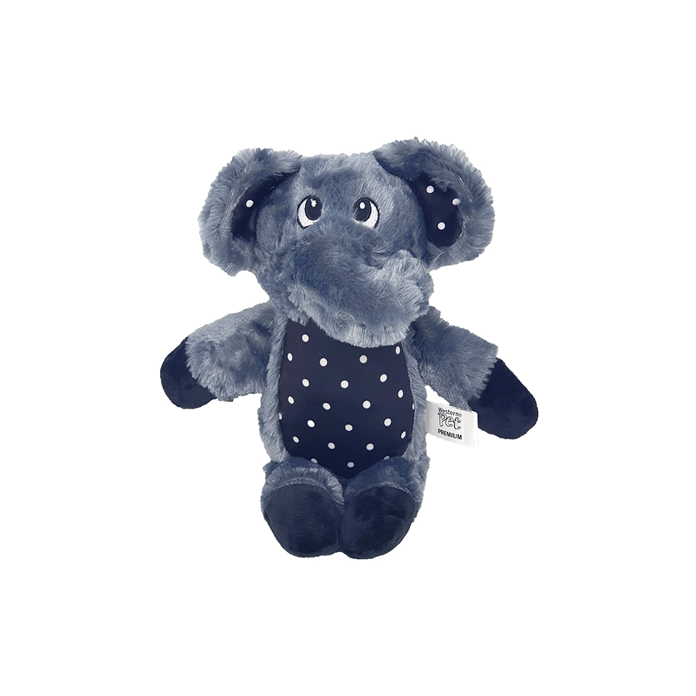 Brinquedo Cao Preto e Branco Pelúcia P Elefante Western Pet
