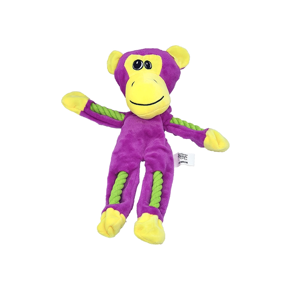 Brinquedo De Pelucia Western Pet Com Corda Macaco