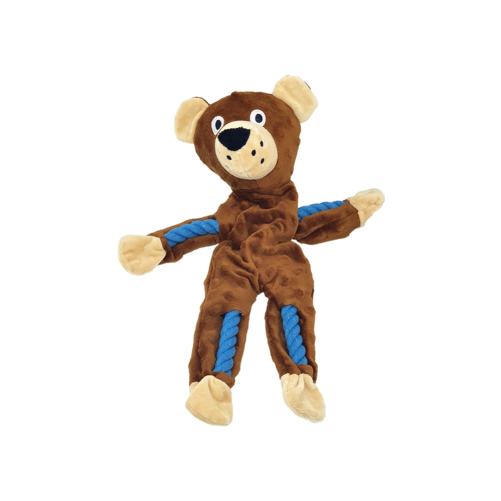 Brinquedo De Pelucia Western Pet Com Corda Urso