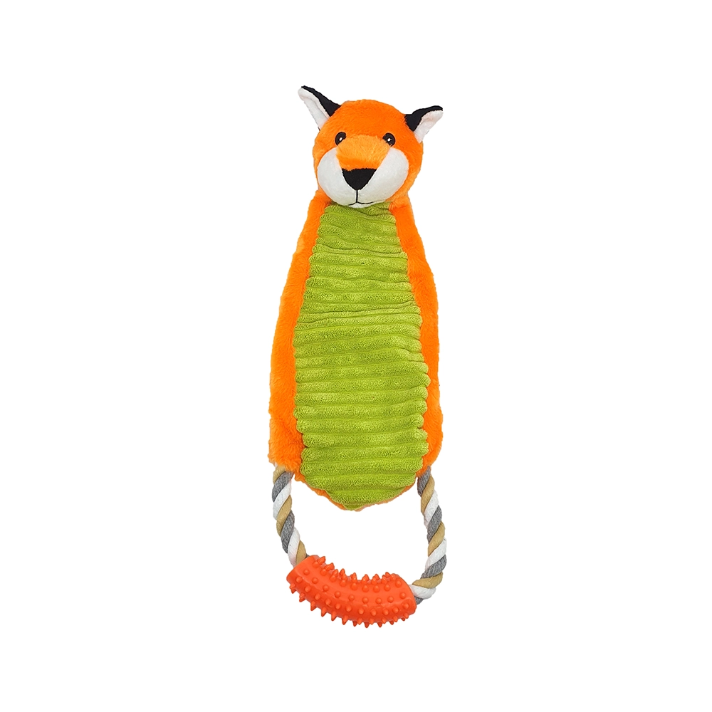 Brinquedo De Pelucia Western Pet Com Puxador Raposa