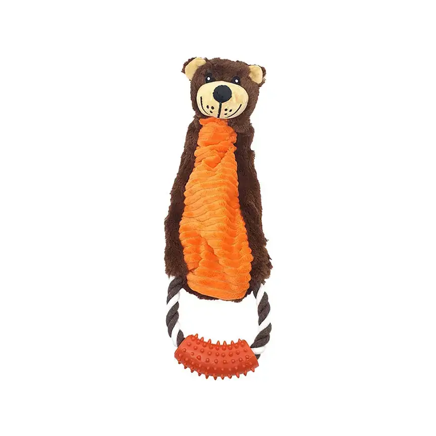 Brinquedo De Pelucia Western Pet Com Puxador Urso