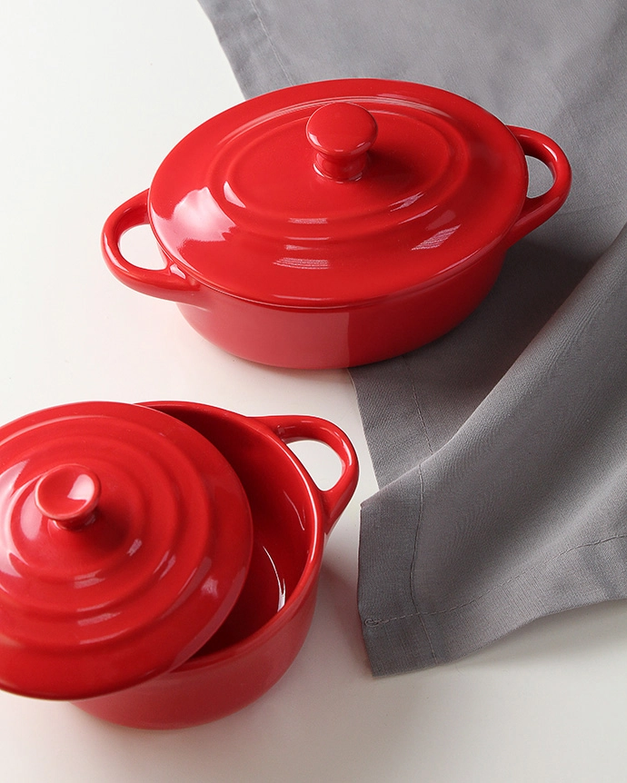 Mini Cocotte Oval Porcelana Vm 200ml Pcln 014vm Etilux