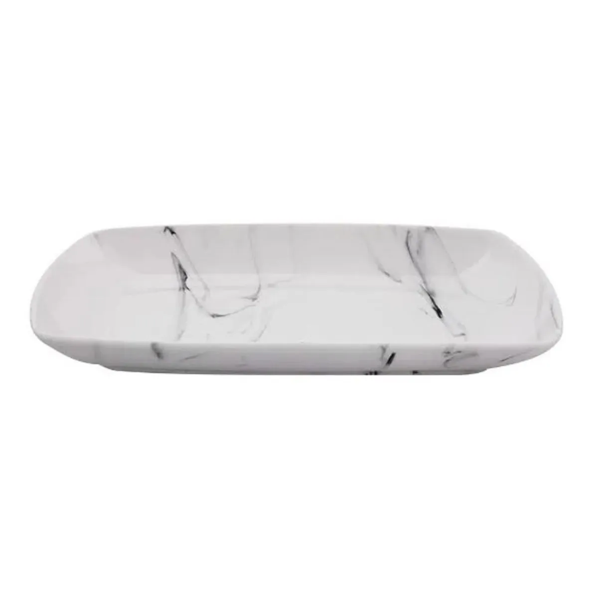 Travessa Retangular em Porcelana Marble 24 cm Etilux