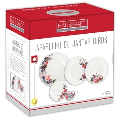 Aparelho Jantar Birds 20 Peças Hauskraft