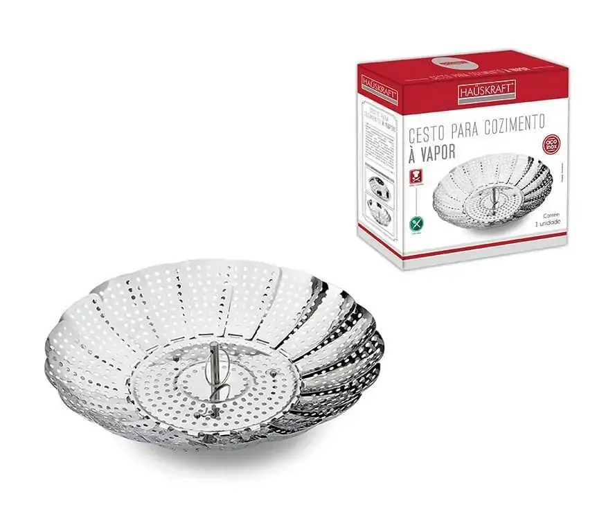 Cesto Cozimento A Vapor Inox Hauskraft