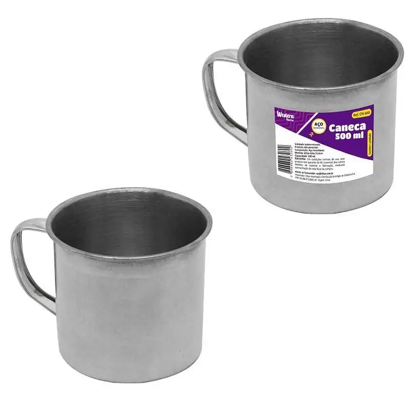 Caneca Inox 500Ml Western Home