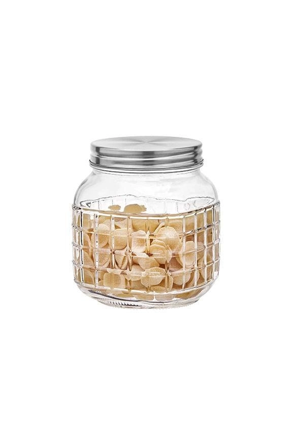 Pote Vidro Quadriculado 1L Hauskraft