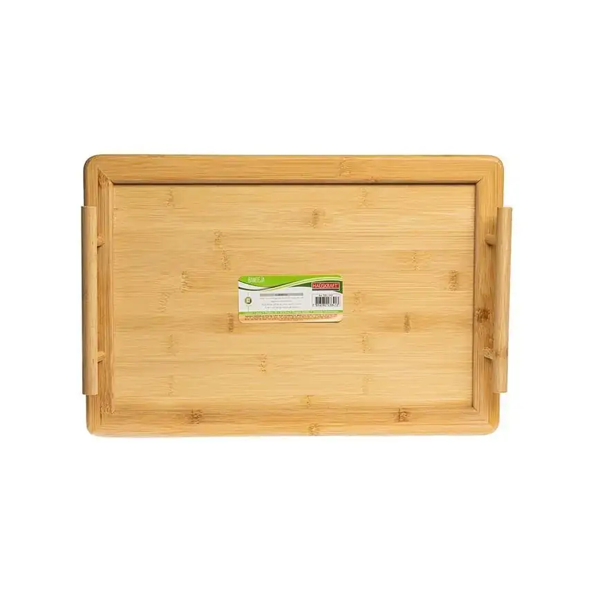 Bandeja Bambu com Alça 45X30 cm Hauskraft