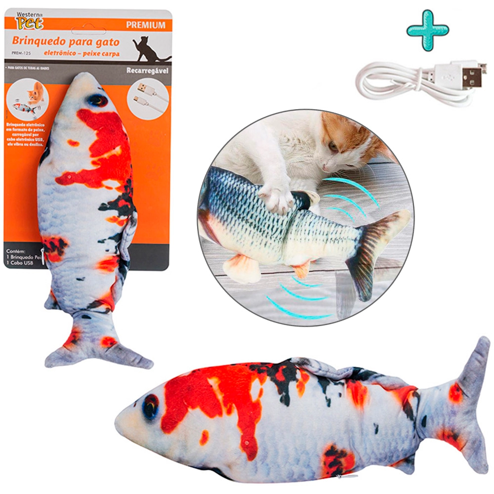 Brinquedo Eletrico Peixe Carpa Usb