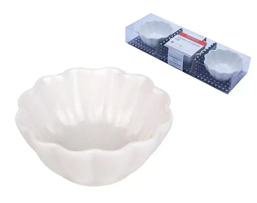 Petisqueira Flor 7,5 cm Jogo 3 Peças Hauskraft