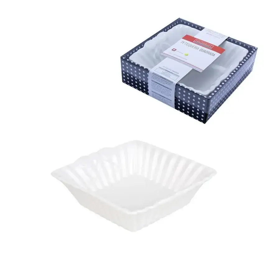 Petisqueira Quadrada Porcel 16 cm Hauskraft