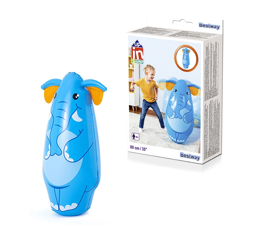 Boneco Teimoso Inflavel Animais Dicert 89cm Bst 093 Etilux