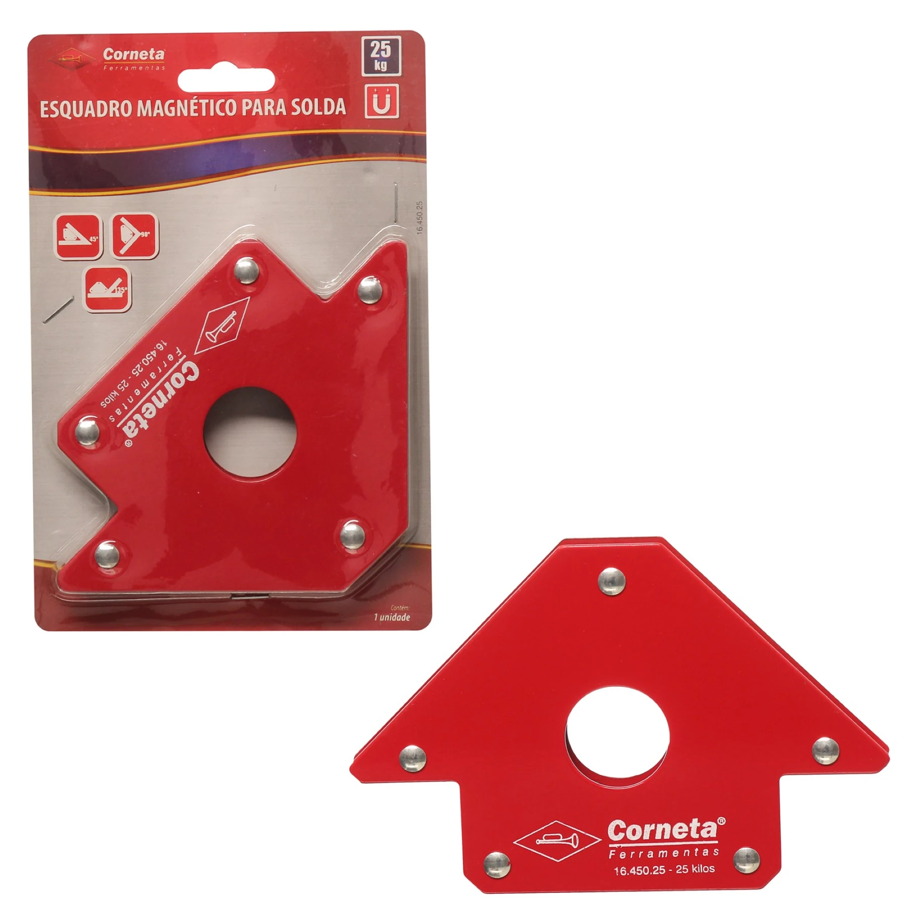 Esquadro de Medição Magnético 5,3" 50Lb Corneta