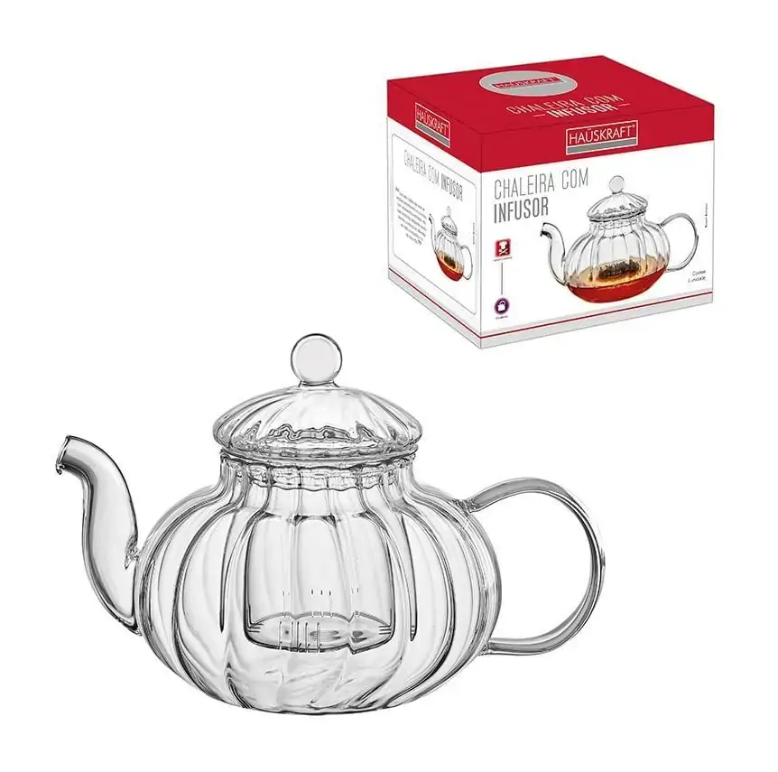 Chaleira C/ Infusor Boro 400Ml Hauskraft