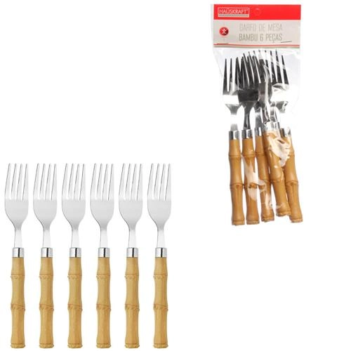 Garfo Mesa Bambu 6 Peças Hauskraft
