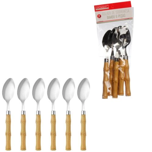Conj Hauskraft Colher S/mesa Bambu 6pcs Un