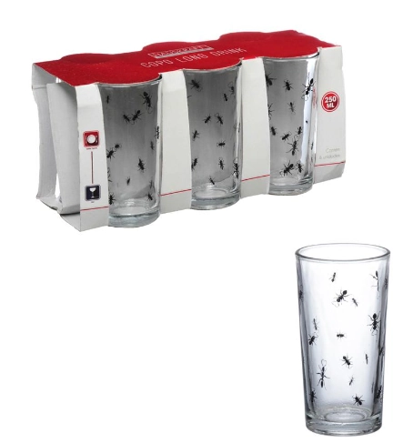 Conj Hauskraft Copos Ld Formiga 250ml 6pcs Un