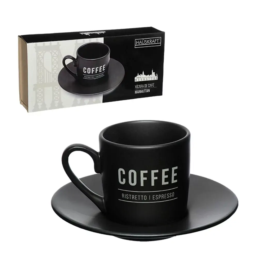 Xicara Cafe Hauskraft Manhattan Pt 80ml 6pcs Un