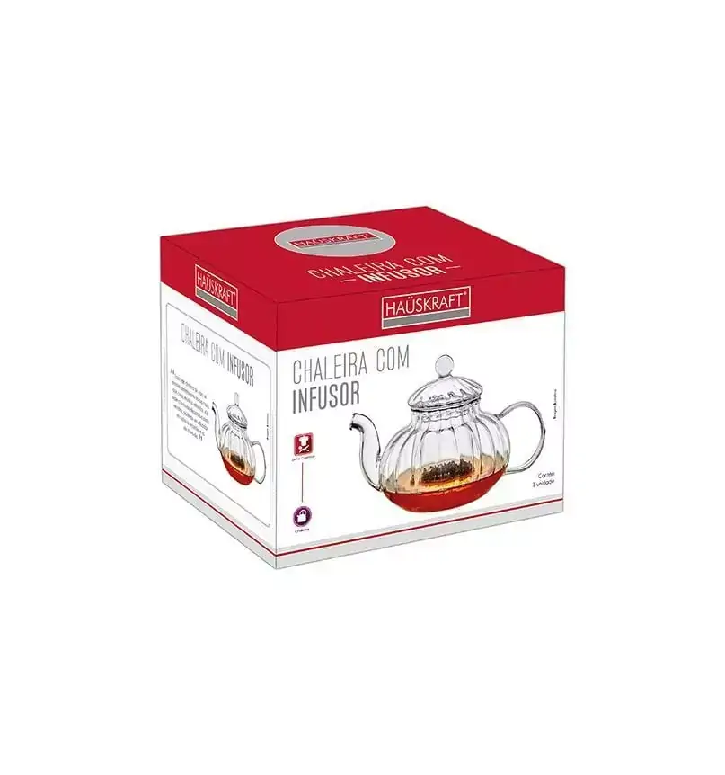 Chaleira C/ Infusor Boro 600Ml Hauskraft