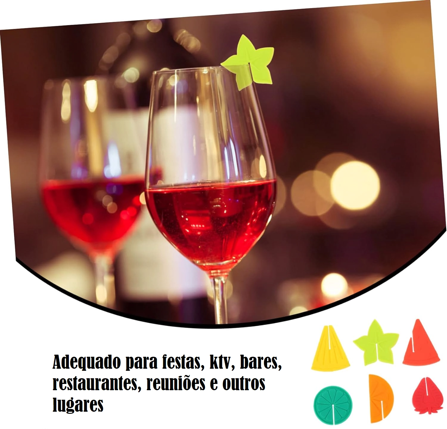 Jogo Marcador Taca Fruits 6pcs Vin030 Etilux