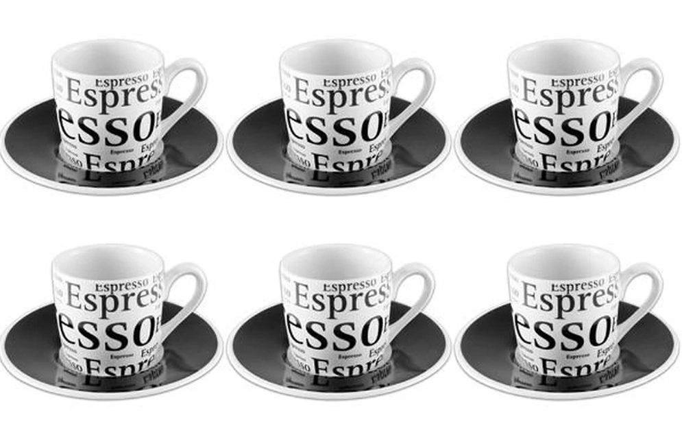 Jogo com Pires e Xícara Café Espresso