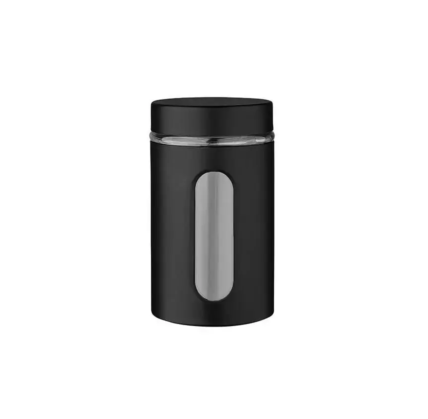 Pote Hermético C/ Visor 900Ml Preto Hauskraft