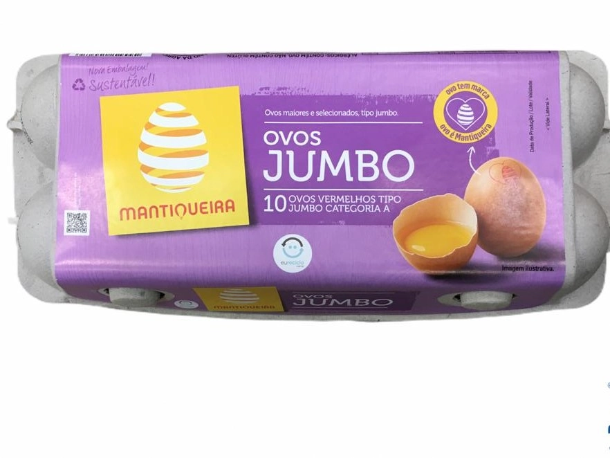 Ovos Mantiqueira C/10un Jumbo Vermelho Polpa