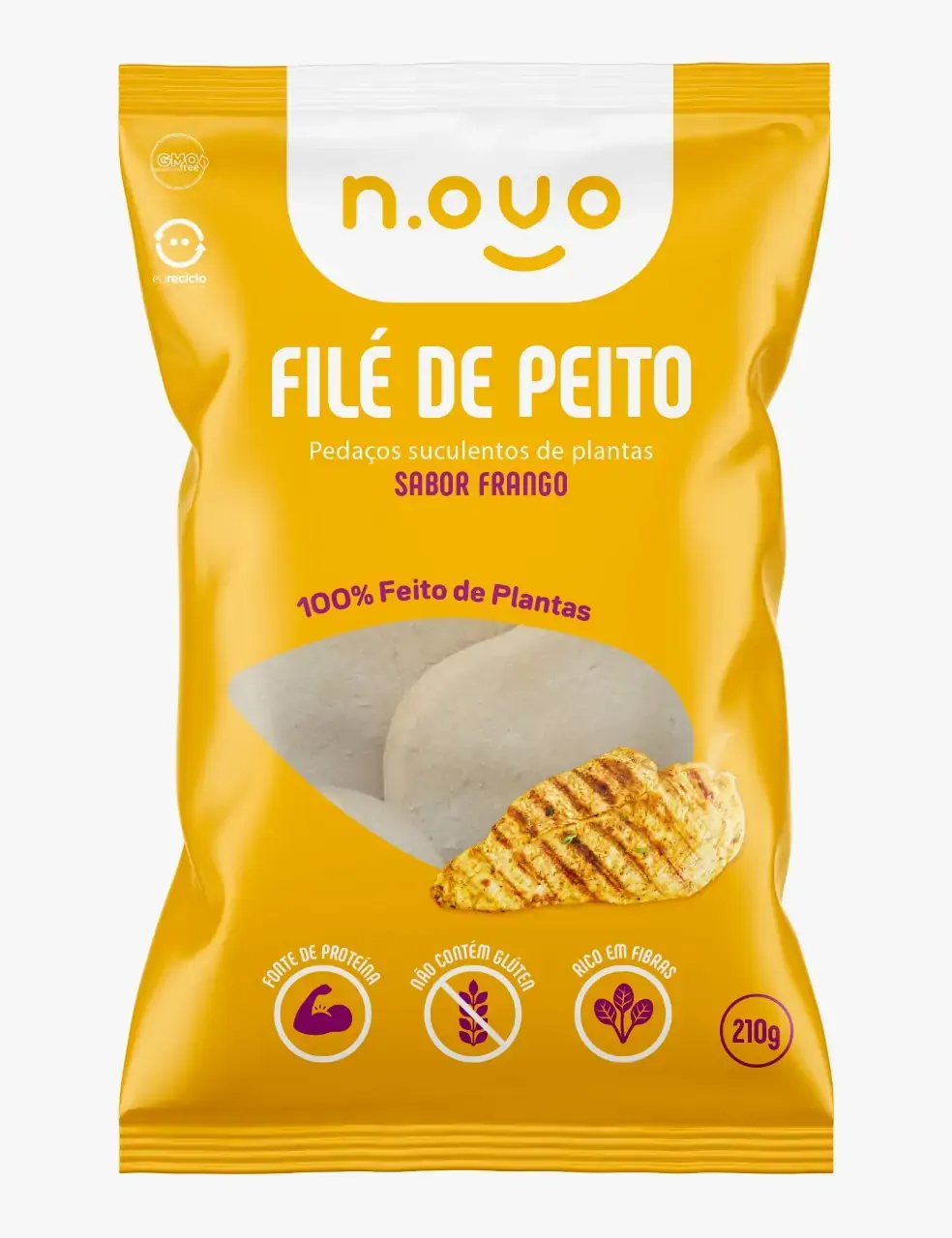 Filé De Peito Vegetal Frango N.ovo Pacote 210g
