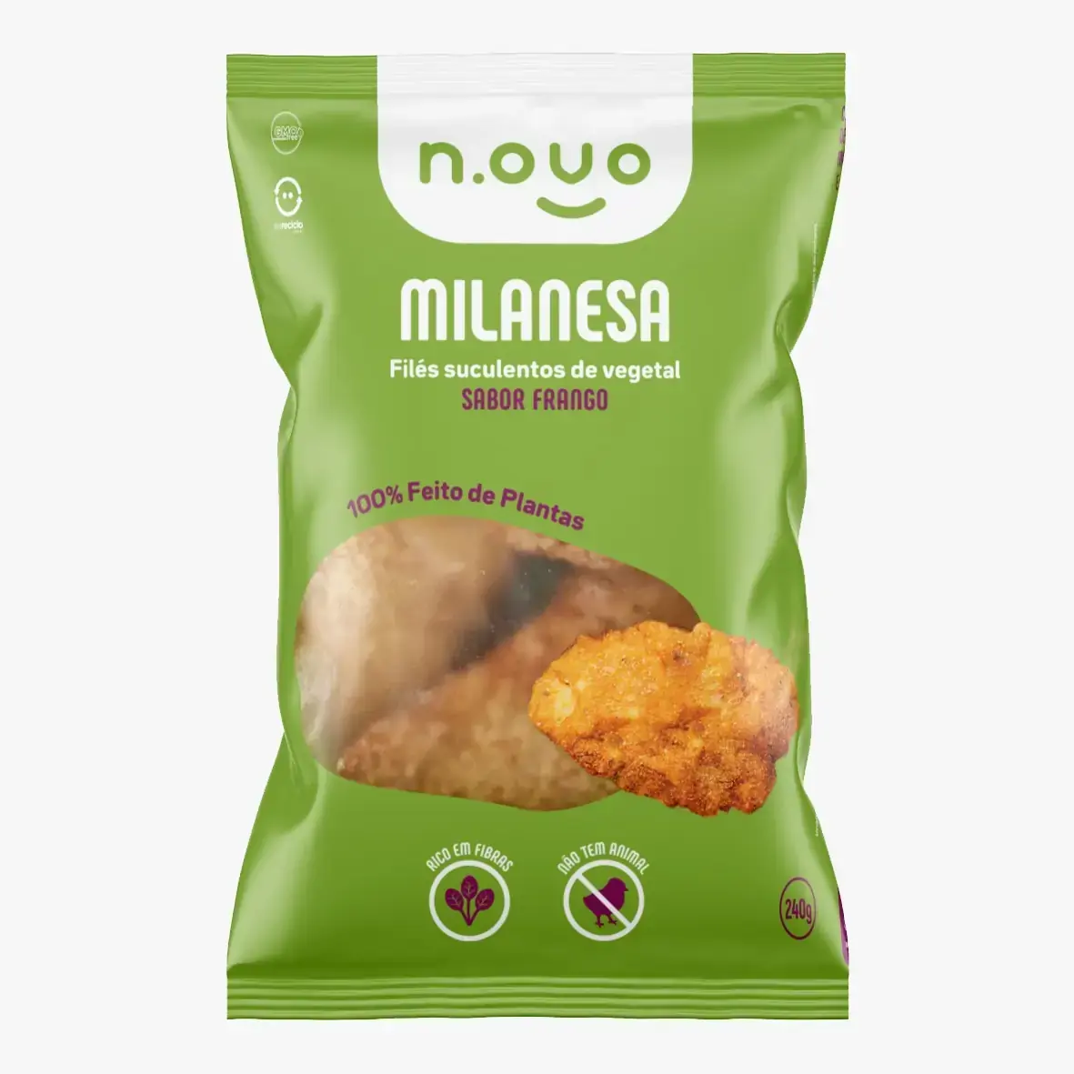 Filé Vegetal Milanesa Frango N.ovo Pacote 240g