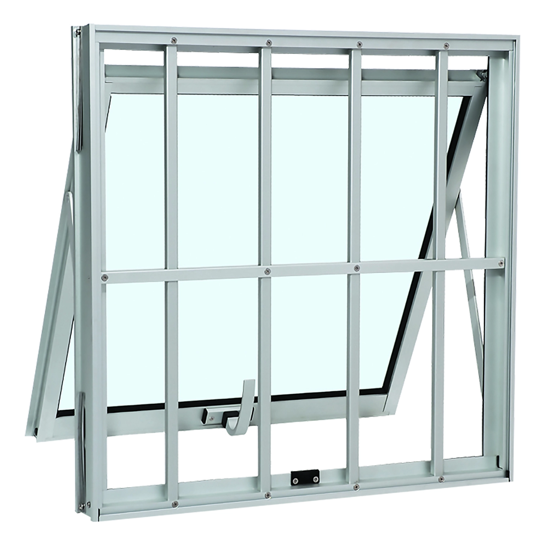 Janela de Alumínio Maxim-ar 60x80cm com Grade e Vidro Mini Boreal Alumifort Sasazaki Branca