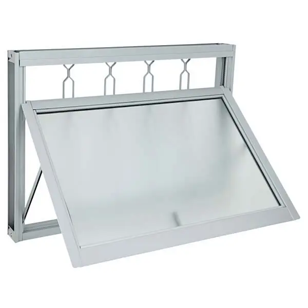 Janela de Aço Maxim-ar 60x100cm com Grade e Vidro Mini Boreal Prátika Sasazaki Branca