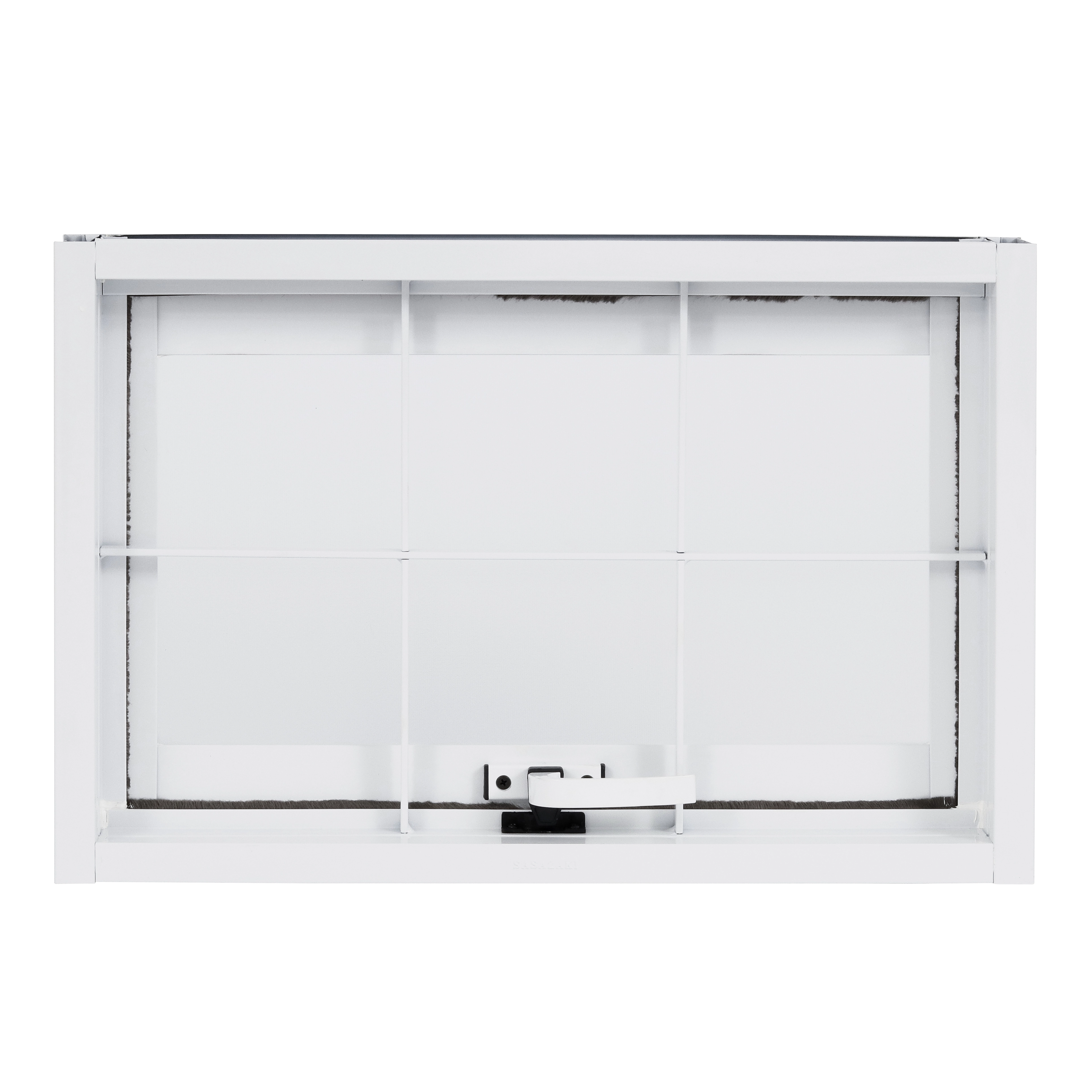 Janela de Aço Maxim-ar 40x60cm com Grade e Vidro Mini Boreal Prátika Sasazaki Branca