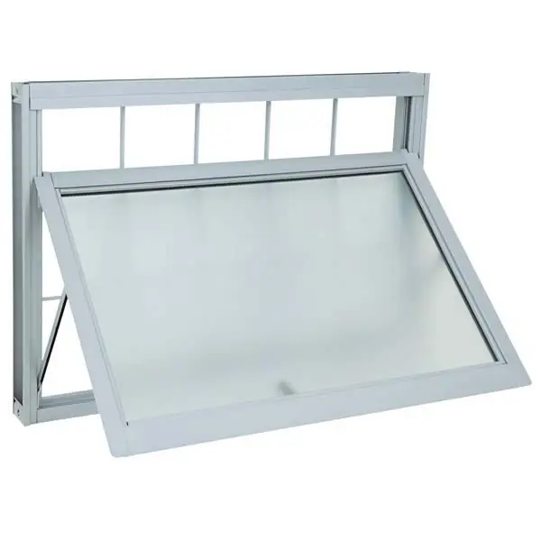 Janela de Aço Maxim-ar 60x80cm com Grade e Vidro Mini Boreal Prátika Sasazaki Branca