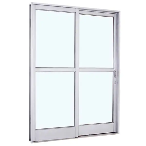 Porta de Correr 2 Folhas Aço Branco com Divisão Central 2,17x1,60m Lado Esquerdo Linha Prátika Sasazaki