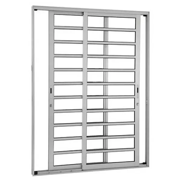 Porta de Correr 2 Folhas Alumínio Branco 2,16x1,60m Sasazaki