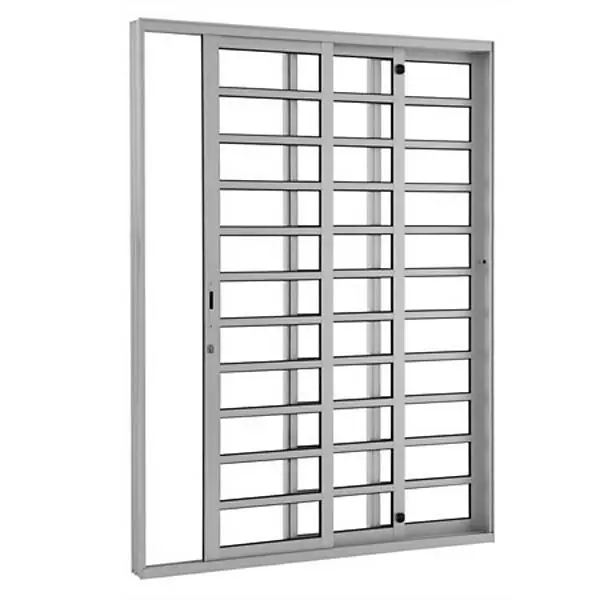Porta de Correr 3 Folhas Alumínio Branco 2,16x1,60m Lado Esquerdo Linha Alumifit Sasazaki