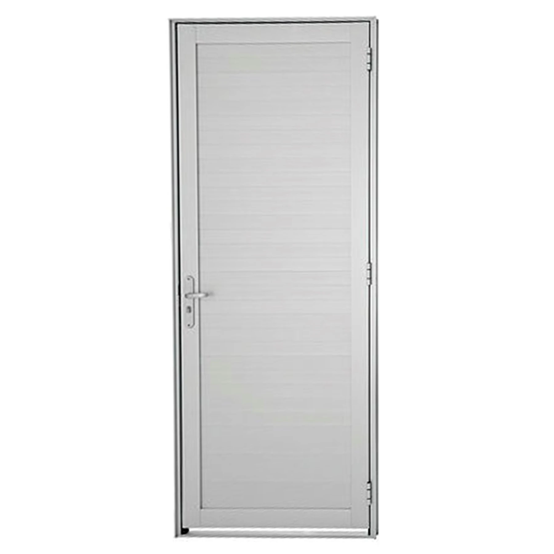 Porta Lambril de Giro Alumínio Branco 2,16x0,88m Lado Direito Linha Alumifort Sasazaki