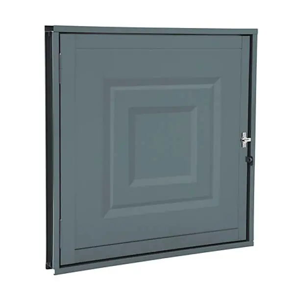 Porta Alçapão Decorada de Giro Metal Aço 0,60x0,60m Sasazaki