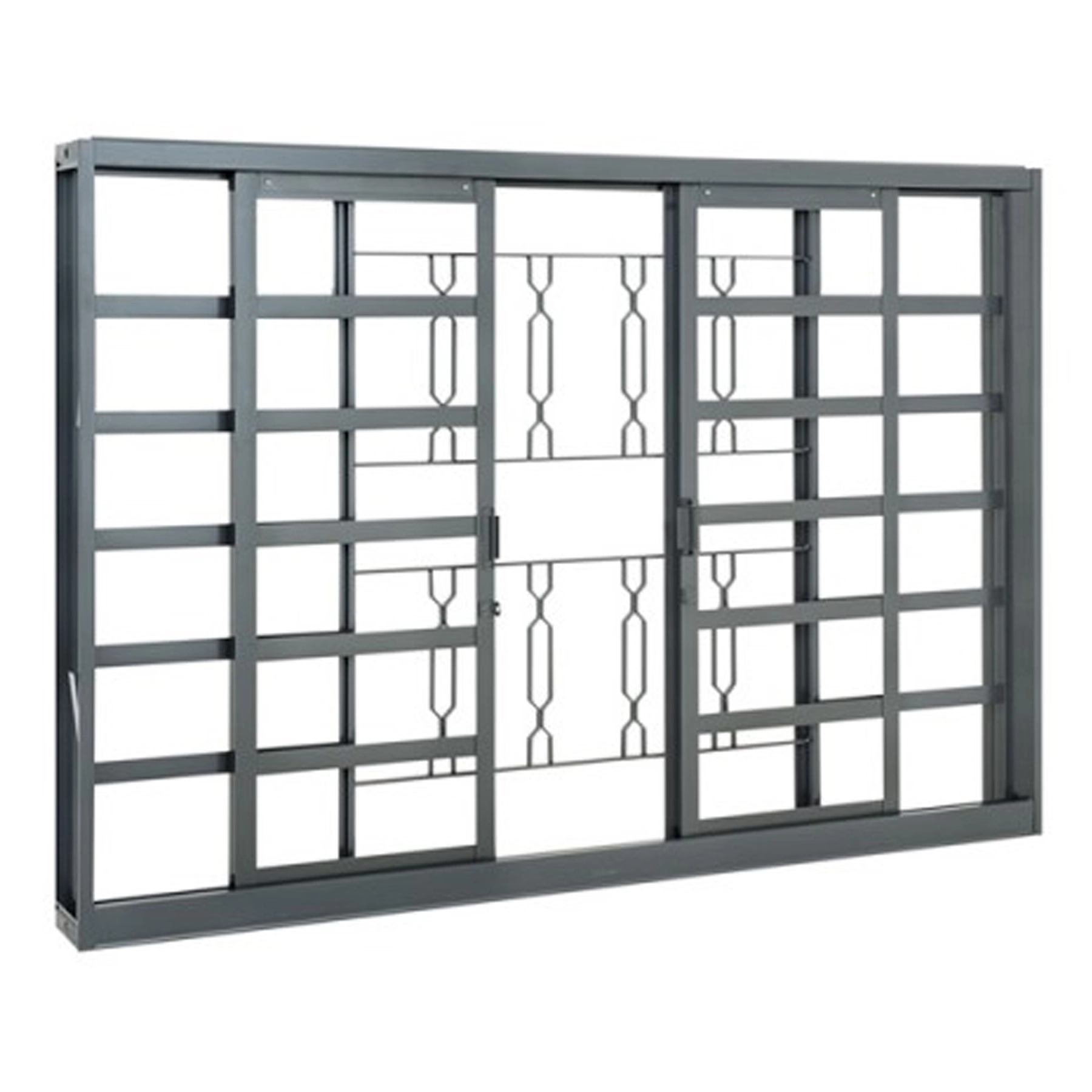 Janela de Aço de Correr 4 Folhas 100x200cm com Grade Belfort Sasazaki