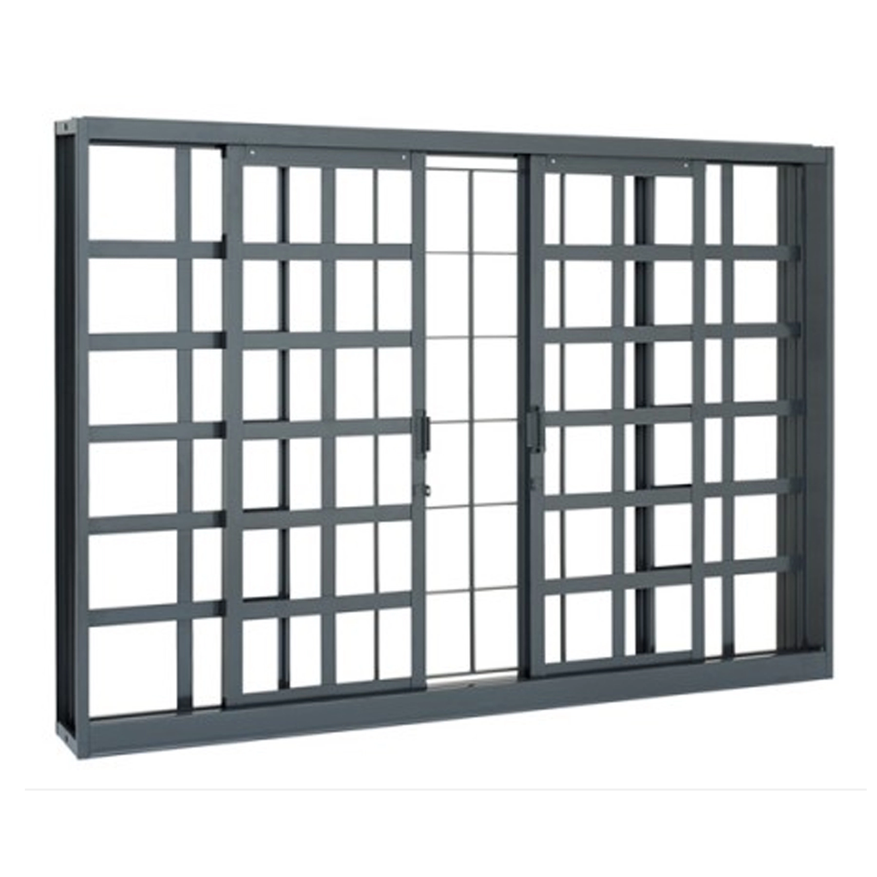 Janela de Aço de Correr 4 Folhas 100x120cm com Grade Belfort Sasazaki
