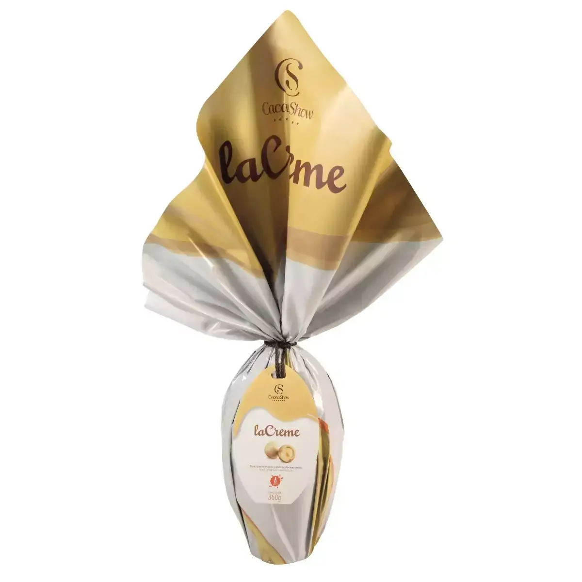 Ovo de Páscoa Lacreme ao Branco Cacau Show 360g