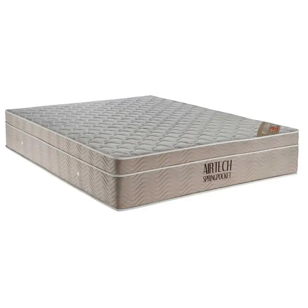 Colchão Ortobom Airtech Springpocket Superpocket Queen Bege e Branco 30x158x198