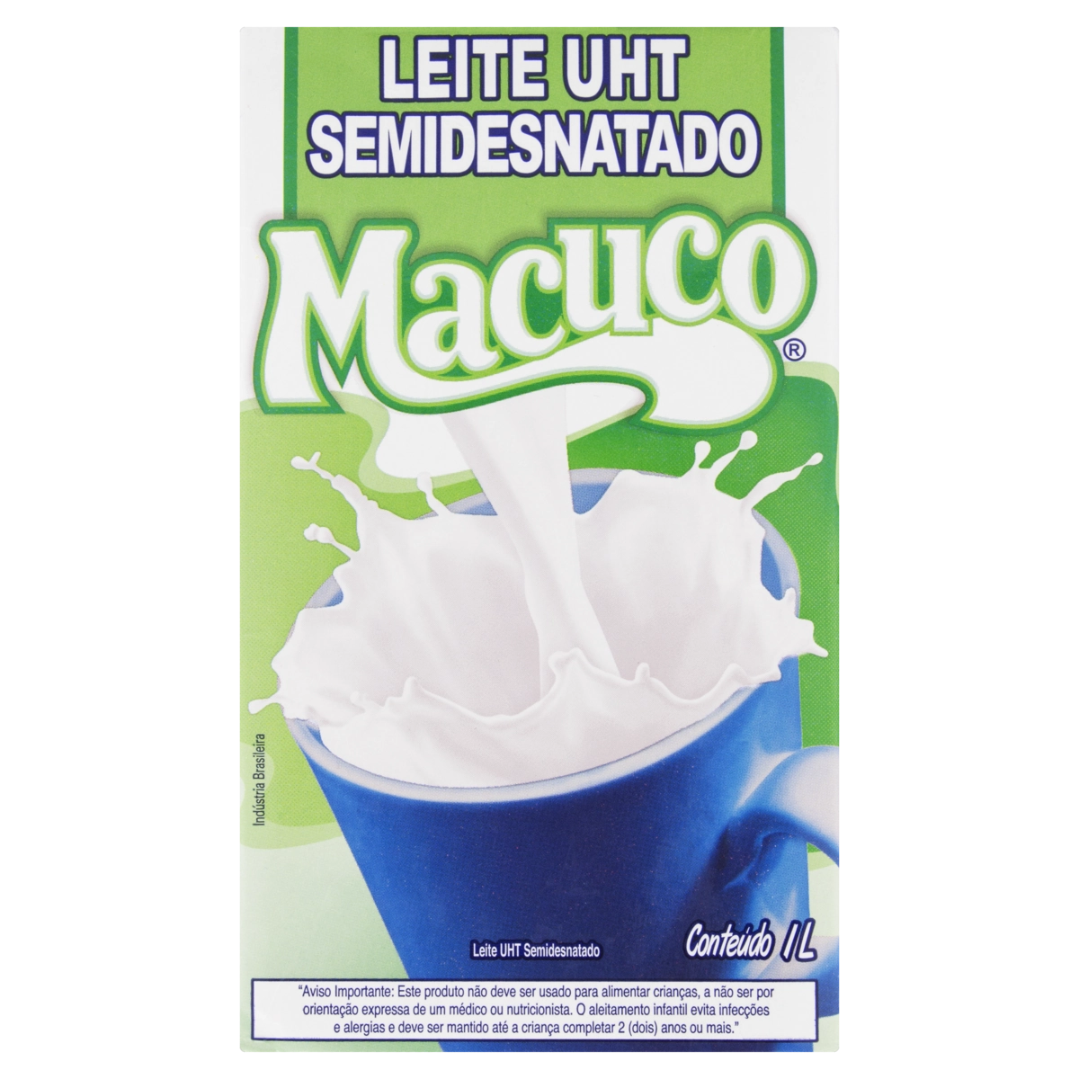 Leite Uht Semidesnatado Macuco Caixa 1l