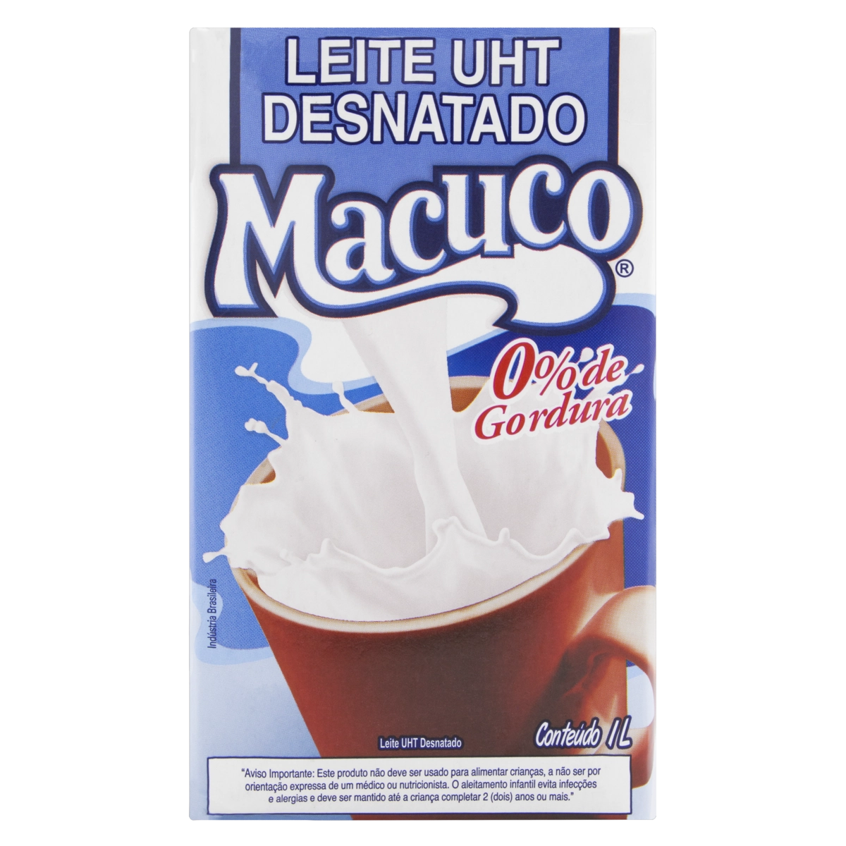 Leite Uht Desnatado Macuco Caixa 1l