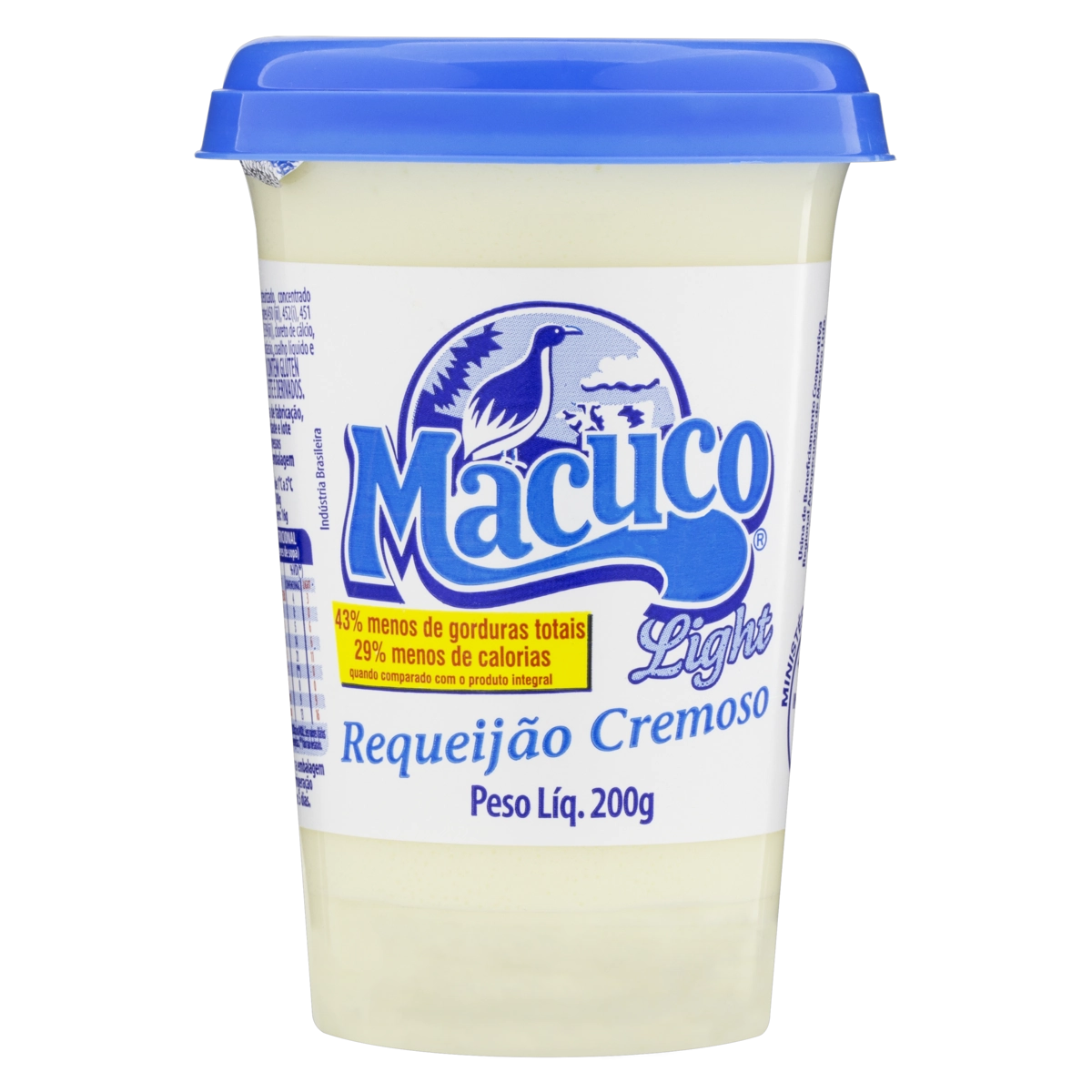 Requeijão Cremoso Light Macuco Copo 200g