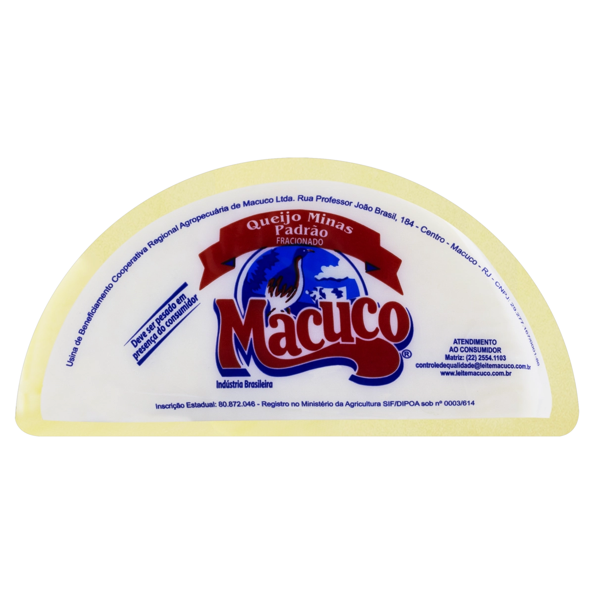 Queijo Minas Padrão Fracionado Macuco