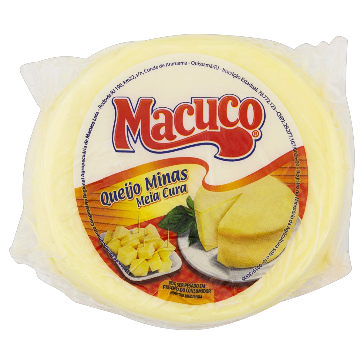 Queijo Minas Meia Cura Macuco
