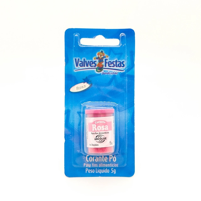 Corante Pó Valves Festas Rosa 5g